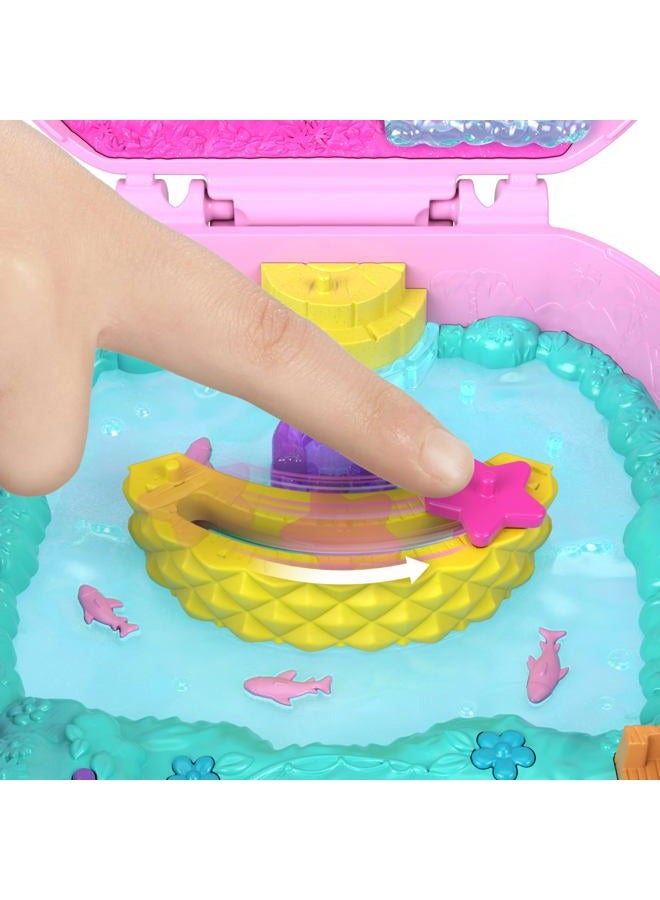 Polly Pocket Dolls and Playset, Pineapple Monkey Box, Travel Toy with 1 Micro Doll, Pet, Hammock and Fruit Accessories JKC49 - Image 4
