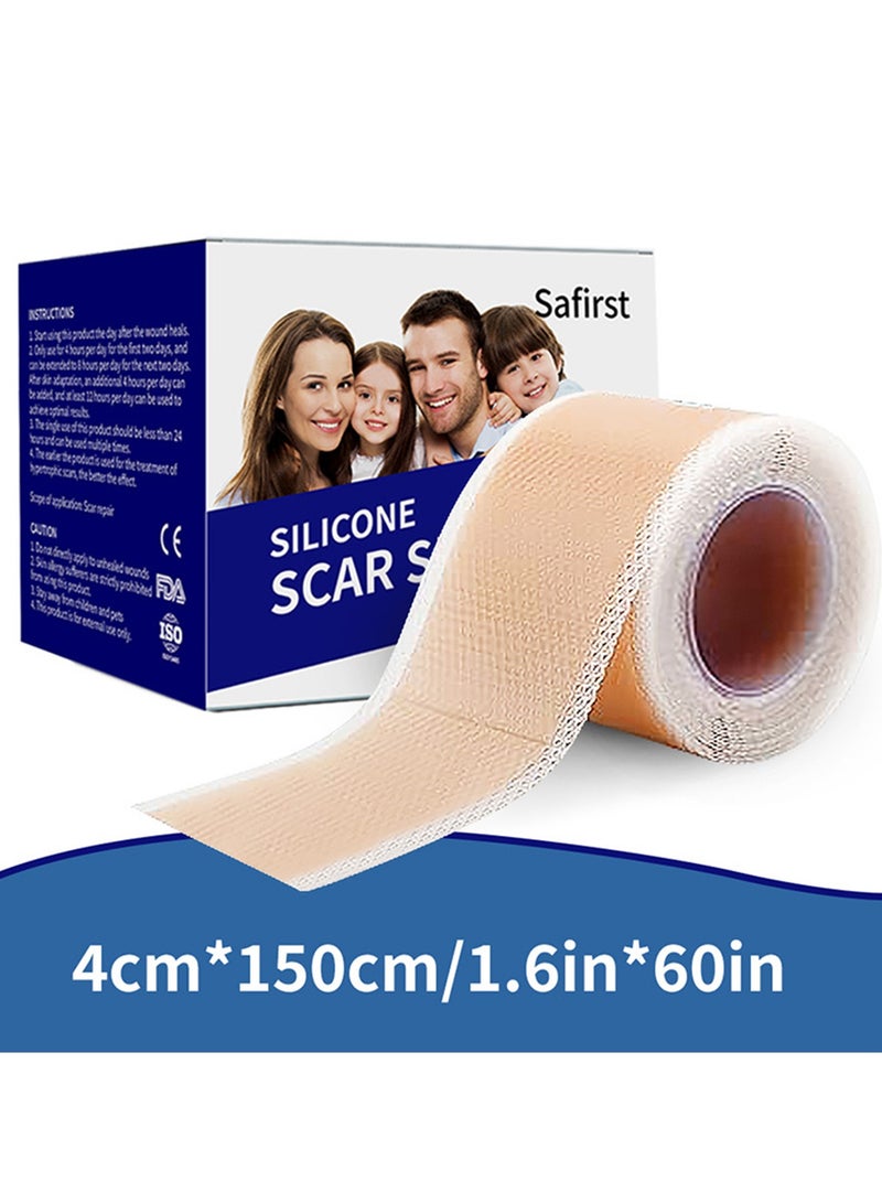 سفيرست صفائح سيليكون للندبات، شريط سيليكون للندبات (4×150 سم)، شرائط سيليكون احترافية للندبات، رقعة سيليكون ناعمة للندبات، علاج الندبات الجراحية، الجدرة، ندبات حب الشباب، ندبات الحروق، التعافي من ندبات الولادة القيصرية - Image 1
