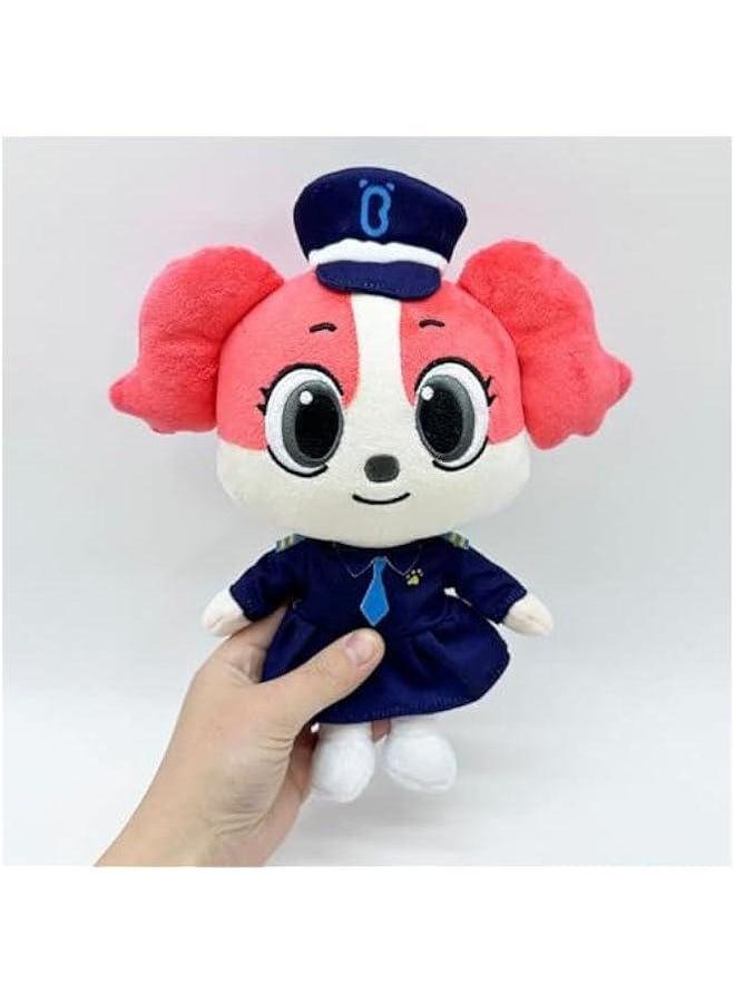 Sheriff Dog Plush Toy,9.8”Pink Nurse Police Pillow for Kids’Room Decor,Gift Animation Fans and Kids Birthday - Image 2
