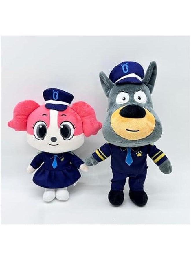 Sheriff Dog Plush Toy,9.8”Pink Nurse Police Pillow for Kids’Room Decor,Gift Animation Fans and Kids Birthday - Image 4