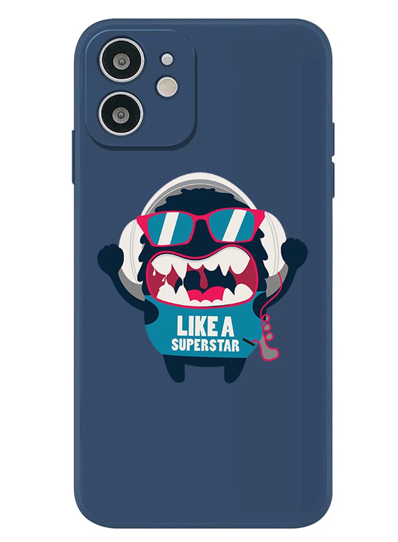 Theodor Protective Slim Fit Case Liquid Silicone Cover with Full Body Protection Anti-Scratch Shockproof Case For iPhone 12 Blue  - Like a superstar copy - Image 1