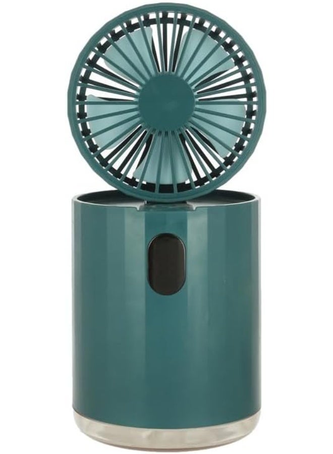 Portable USB Rechargeable Fan — Quiet Mini Fan, 3 Speed Settings, Long Battery Life, for Desktop, Travel & Outdoor — Green - Image 3