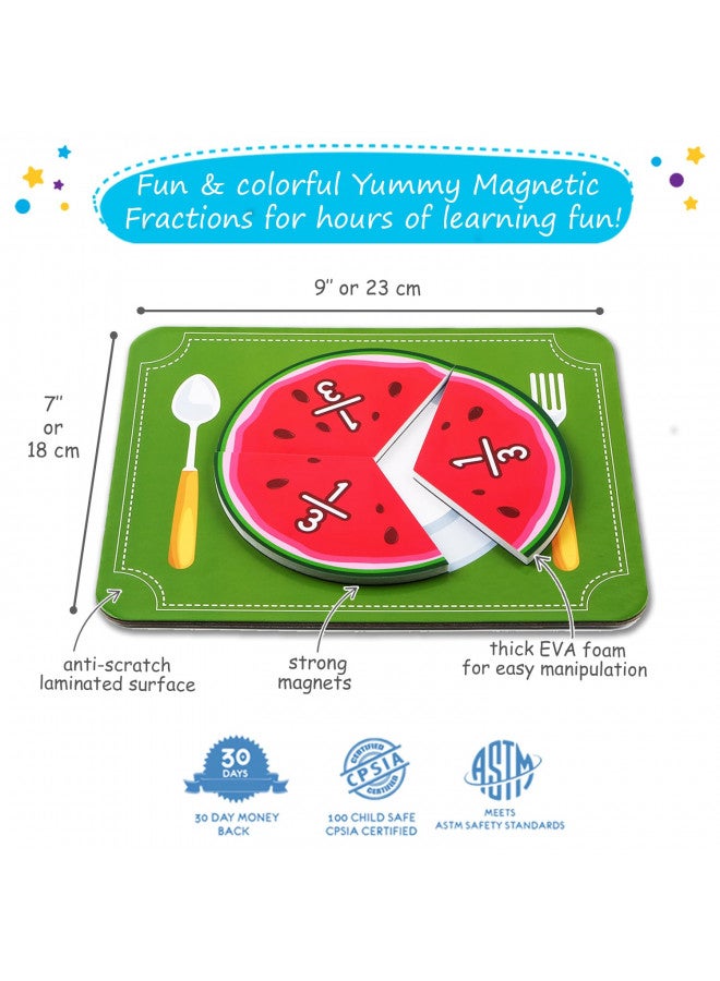 Simply magic 112 PCS Yummy Magnetic Fractions - Magnetic Fraction Tiles & Circles, Bars, Classroom Math Manipulatives, Fraction Manipulatives for Elementary Teachers 2nd, 3rd, 4th, 5th Grade - Simply Magic - Image 3