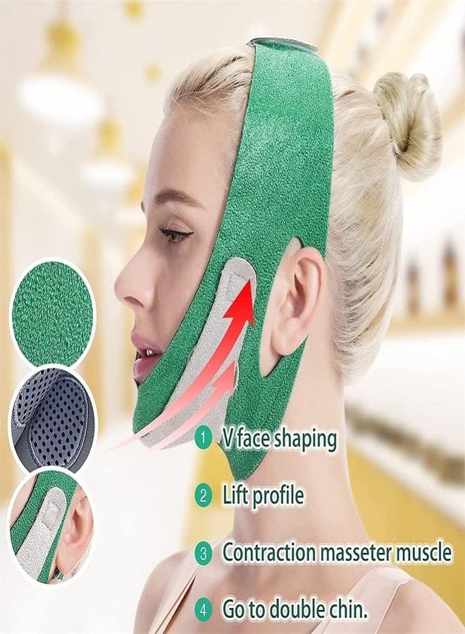 ZSIGNS حزام شد الوجه القابل للتنفس من ZSIGNS، قناع تنحيف الوجه على شكل حرف V للنساء، حزام الذقن المزدوج، شريط رفيع للغاية، قناع مضاد للتجاعيد (عبوة من قطعة واحدة) - Image 3