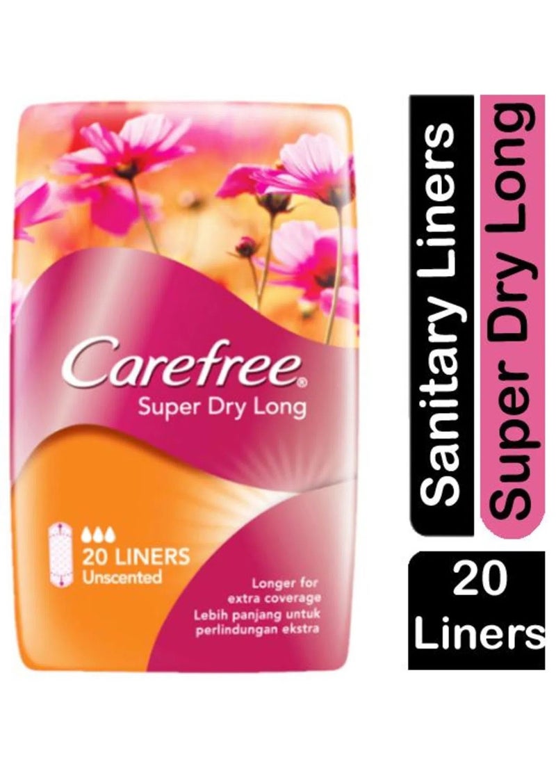 Carefree - Carefree Pantyliner Super Dry Long Unscented, 20pcs - Image 1