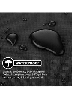 Goolsky Grill Cover, BBQ Grill Cover Waterproof Weather Resistant, UV Fade Resistant PU Coating  - Image 4