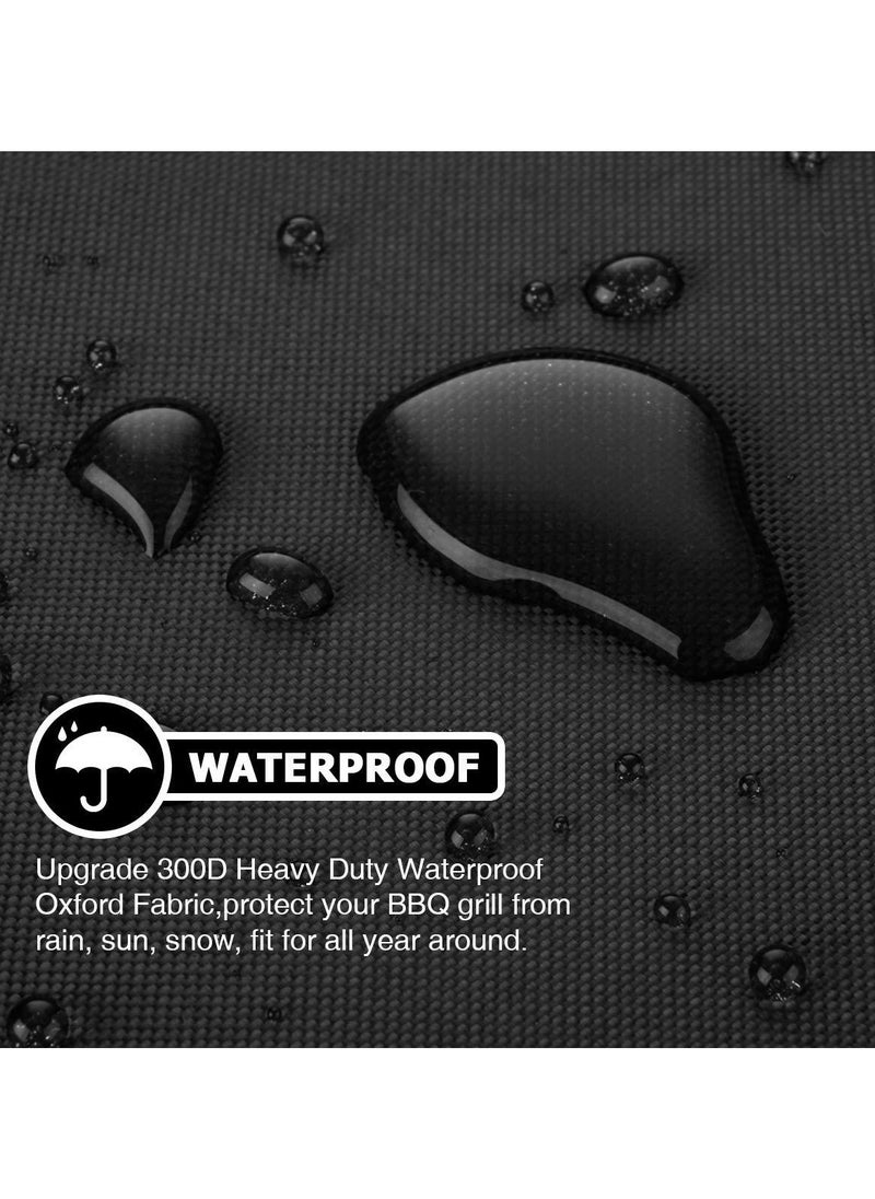 Goolsky Grill Cover, BBQ Grill Cover Waterproof Weather Resistant, UV Fade Resistant PU Coating  - Image 4