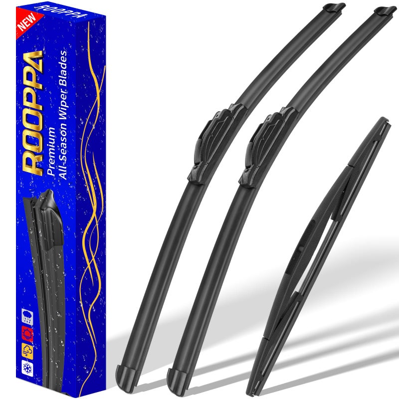 3 wipers Replacement for 20132017 Subaru Crosstrek20122016 Subaru Impreza20092016 Nissan Murano Windshield Wiper Blades Original Equipment Replacement 261612 Set of 3 UJ HOOK
