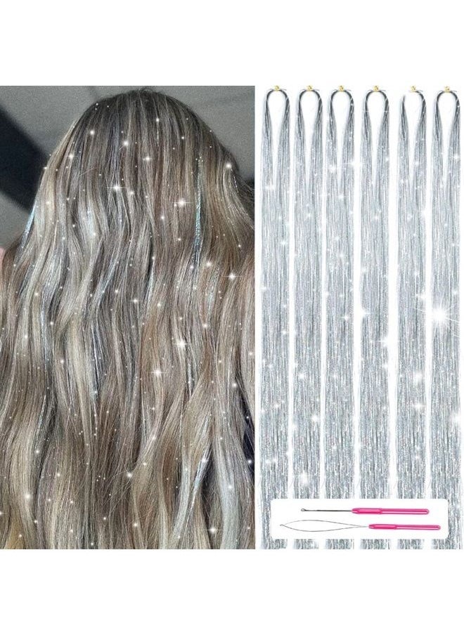 MISSUHUI Hair Tinsel Kit With Tools 47Inch 1200 Strands Glitter