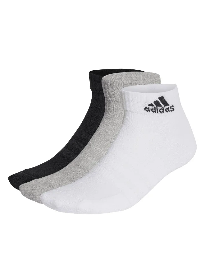 اديداس Adidas C Spw Ank 3P Grey Training Socks For Unisex 10K - 11.5K
