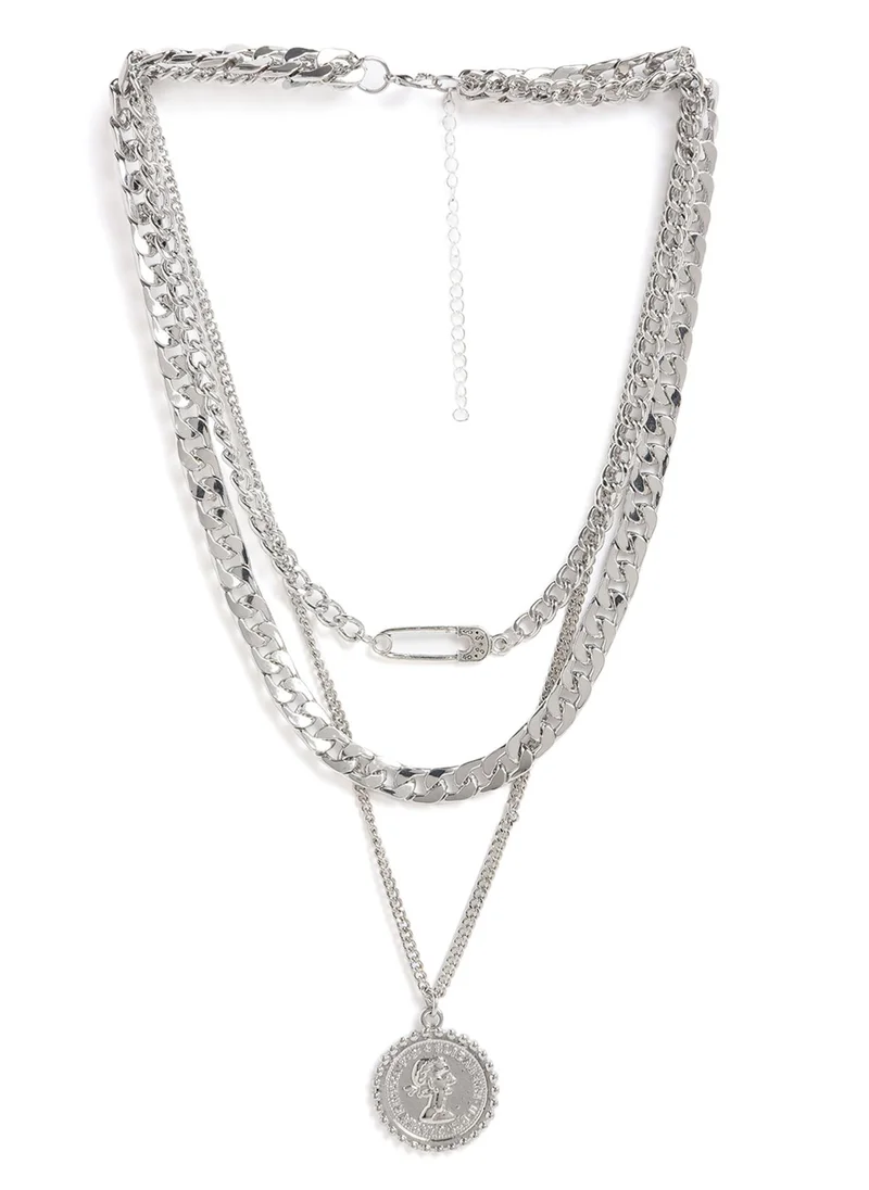 SOHI Set Of 3 Layered Chain Necklace