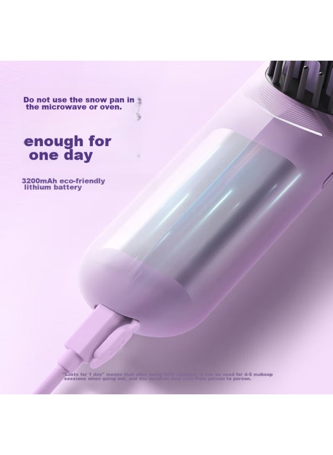 Lena Wireless Straightening Brush, Negative Ion, Hair-friendly, Rechargeable, Portable, Dual-use For Straightening And Curling, Hair Straightener, Flat Iron, Volumizing Brush, Volumizing Tool Ln-f8 Purple - Image 3