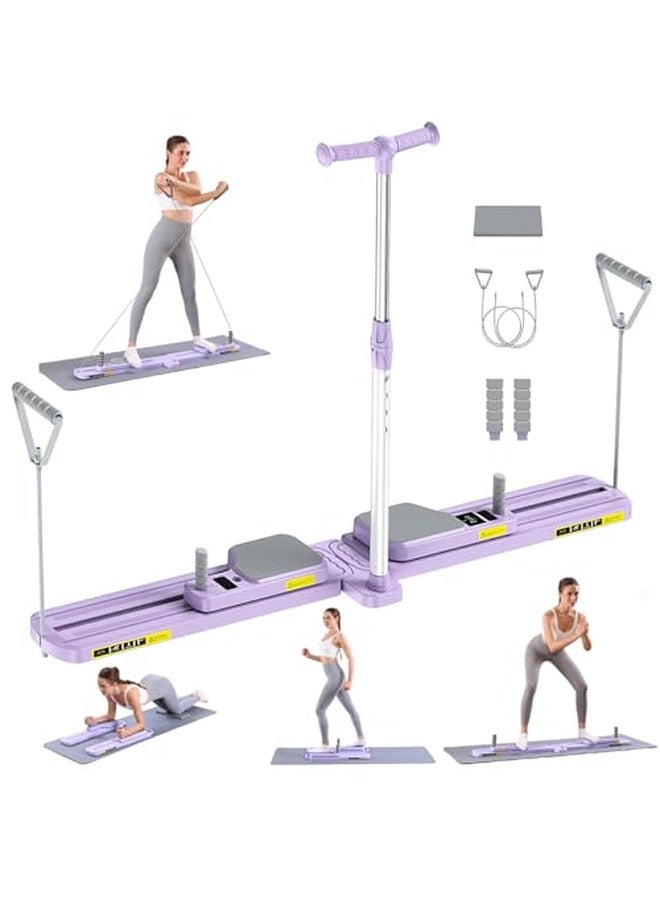 WALALLA Smart Pilates Reformer Board with LED Timer - Multifunctional Home Workout Equipment with Resistance Bands, Anti-Slip Design for Core & Full Body Training, Ideal for Women & Beginners - Image 1
