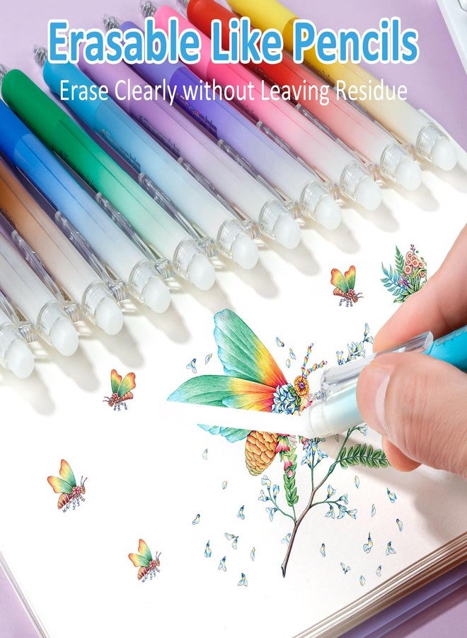 Solati 12 Colors Erasable Gel Pens, Fine Point 0.7mm Colored Erasable Pens, Make Mistakes Disappear, Assorted Color Inks for Writing, Journaling, Taking Notes, School Office Home (12colors) - Image 2