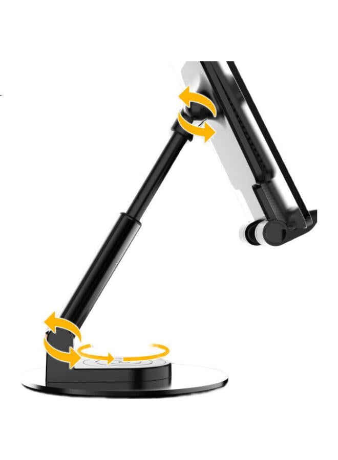 Jplayer [More Stable] Phone Stand, Desktop Portable, Foldable, Height Adjustable, Ipad Tablet Lazy Stand, Bedside, Internet Celebrity, Tiktok, Binge-Watching, Video Watching, Online Class, Black - Image 1
