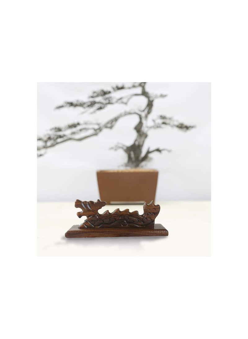 GGOOT Calligraphy Brush Holder Wooden Chinese Brush Rack Brush Rest Chopstick Rest for Home Office Restaurant Hotel - Image 2