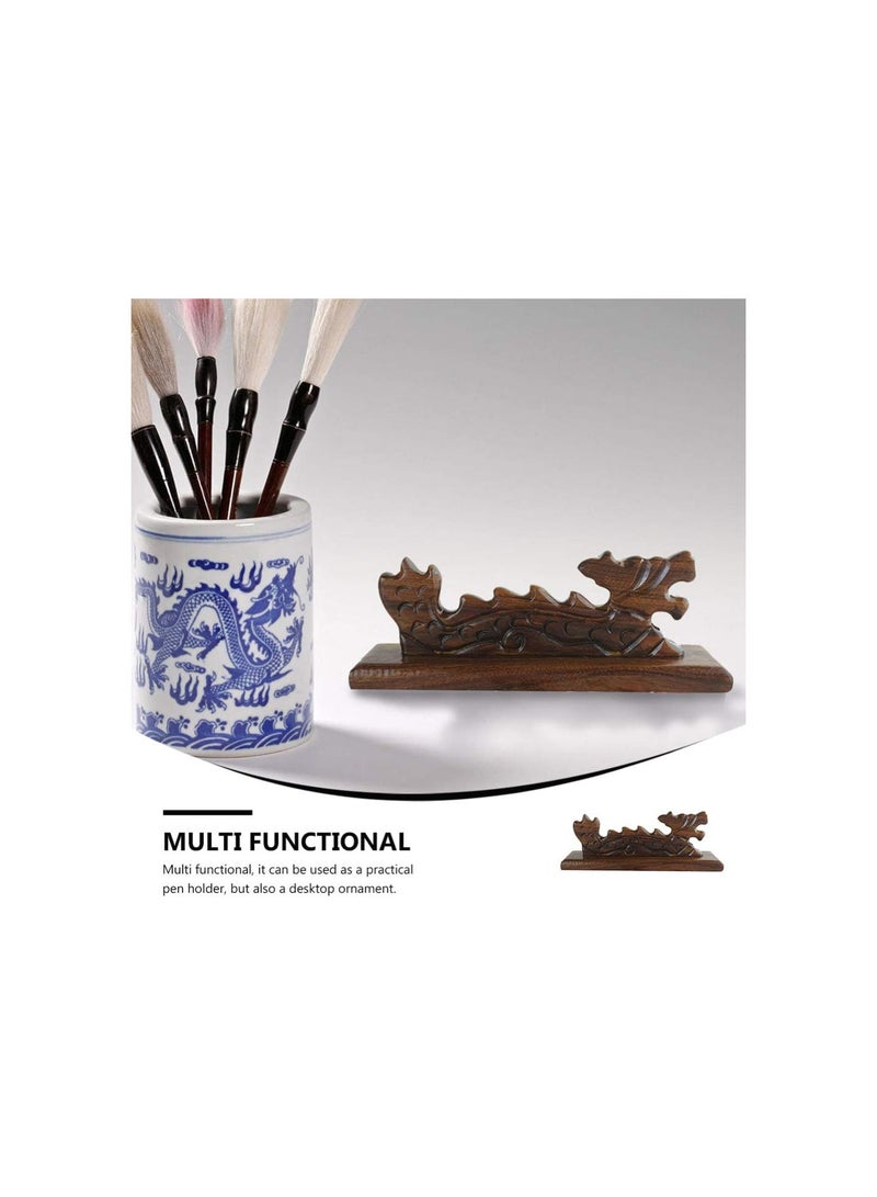 GGOOT Calligraphy Brush Holder Wooden Chinese Brush Rack Brush Rest Chopstick Rest for Home Office Restaurant Hotel - Image 3