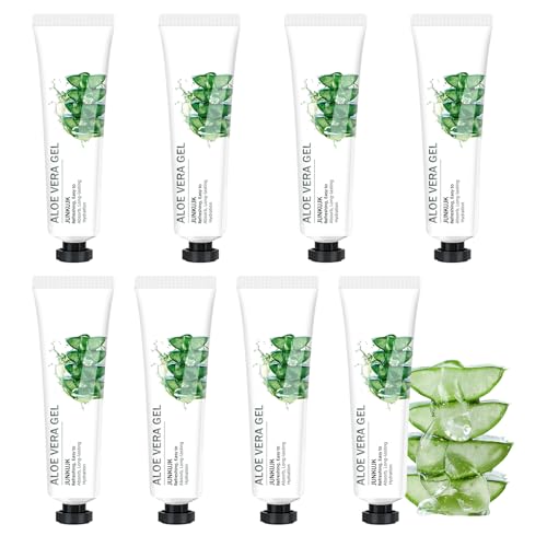 8PCS Organic Aloe Vera Gel for Face BodyMoisturizing Nonsticky Pure Aloe Gel After Sun Aloe Lotion Skin CareFast Absorbing Long Lasting Refreshing Hydrating Face Moisturizer for All Skin Types C