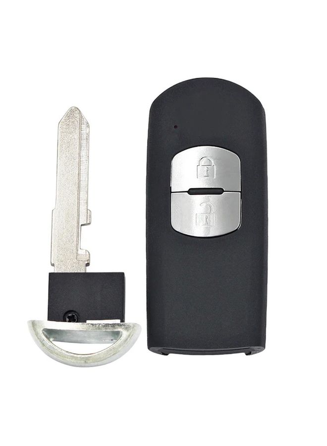 2 Buttons Remote Car Key Shell Cover with Emergency Key Blade for Mazda - Image 3