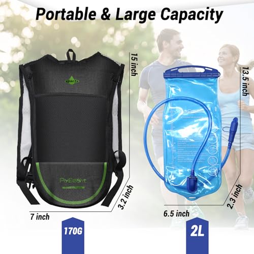 PlyEeight 2Pack Hydration Backpack for Hiking with 2L Hydration Bladder Lightweight Hydration Pack with Big Storage for Kids Women Men Hiking Cycling Camping Running - Image 3