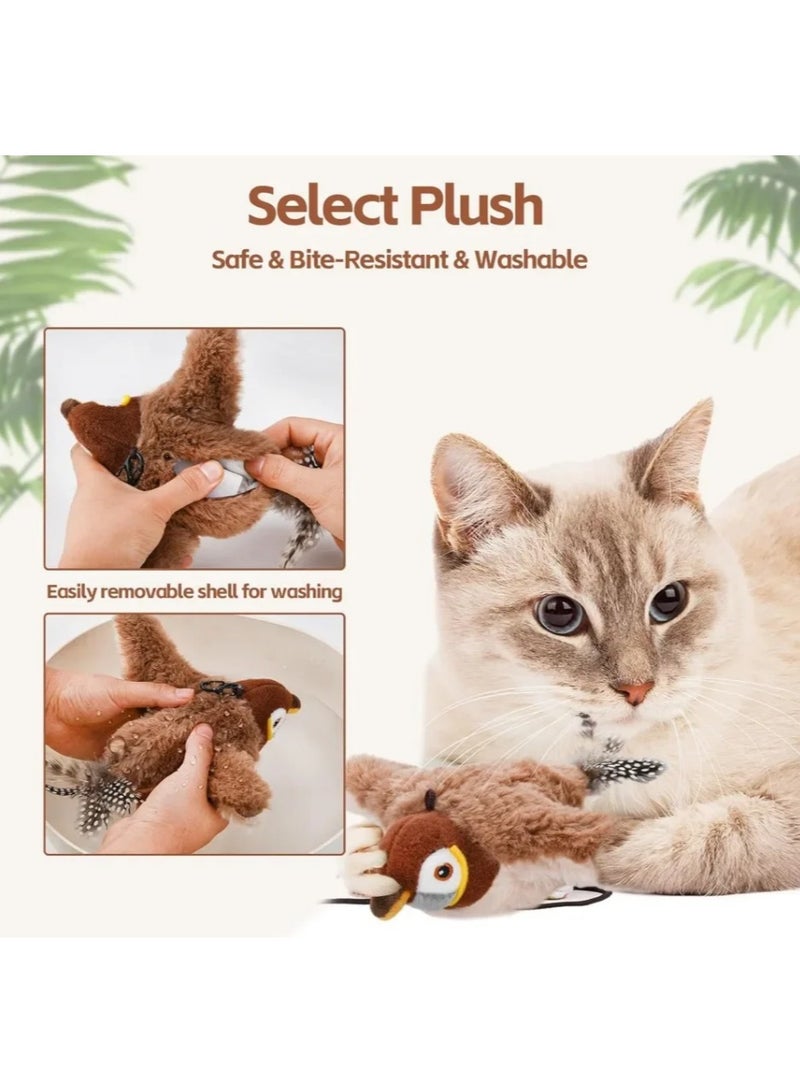 Interactive Cat Toys Rechargeable Flying Bird Cat Toy Chirping Flapping Bird(no Flying) - Image 3