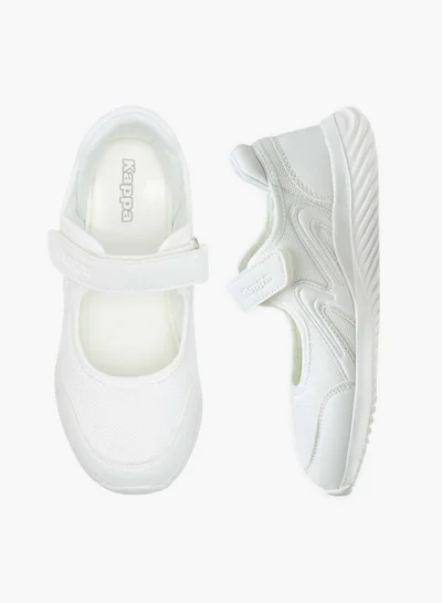 Kappa Girls' Logo Textured Mary Jane School Shoes with Hook and Loop Closure