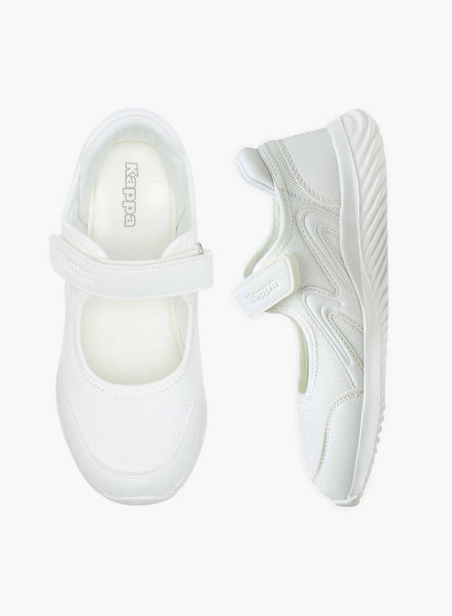 Kappa Girls' Logo Textured Mary Jane School Shoes with Hook and Loop Closure  - Image 1