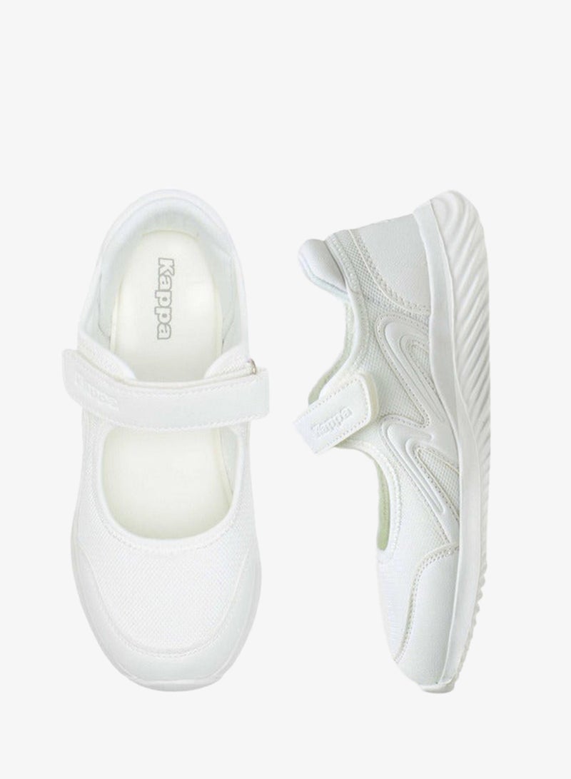 كابا حذاء ماري جين بناتي بنقوش الشعار وإغلاق بشريط لاصق - Image 3