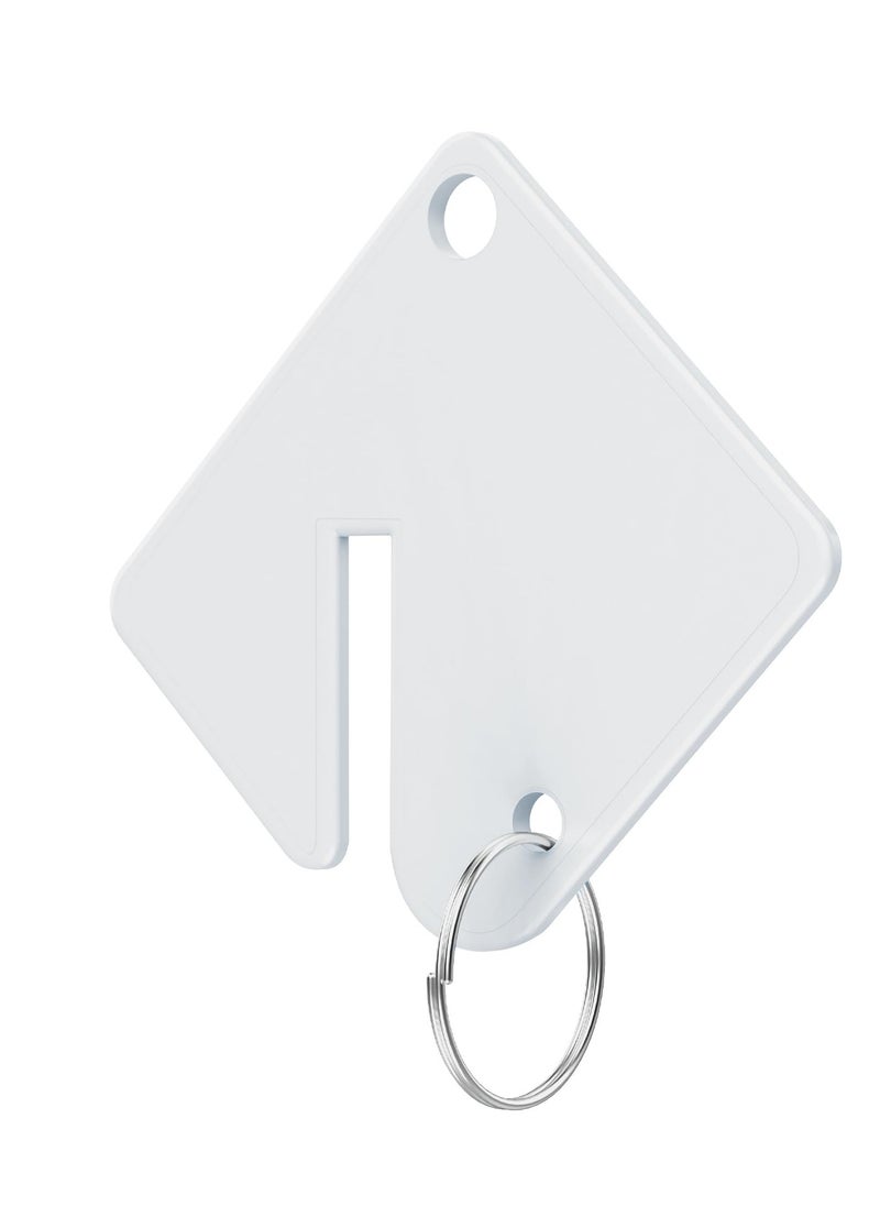 Excefore Rack Key Tags, 60 Pcs 1.5 Inch Key Tags Blank, Plastic Round Split Ring Durable Key Identify Tags, Bulk Key Tags for Key Cabinet Lockers Sturdy Frosted Item Identifiers for Home Offices  - Image 1