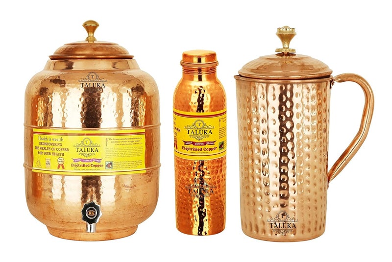 Taluka إبريق ماء نحاسي تالوكه - عبوة من 3 قطع - Image 1