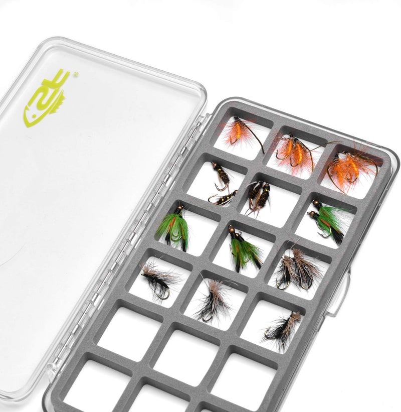 sf. Large Magnetic Fly Box Slim Floatable for Fly Fishing Super Thin Fishing Boxes Clear Multi 18 Compartments Tackle Box Small for Fly Hooks Fly Tying Beads - Image 5