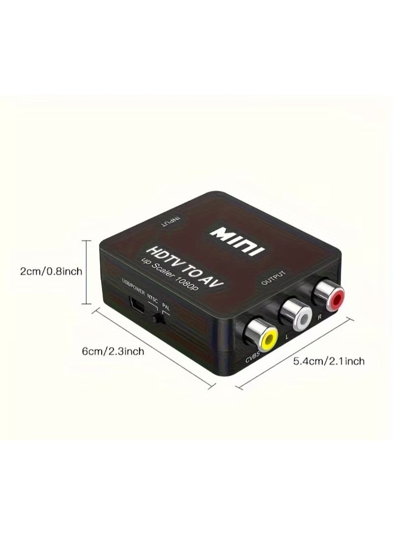 ميني محول صغير من HDTV إلى AV محول HDMI إلى RCA يدعم 1080P مع طاقة USB - Image 2