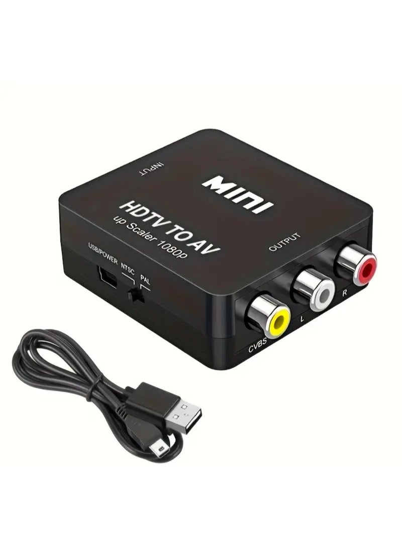 ميني محول صغير من HDTV إلى AV محول HDMI إلى RCA يدعم 1080P مع طاقة USB - Image 1