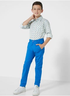 Boys Printed Shirt And Pant Set