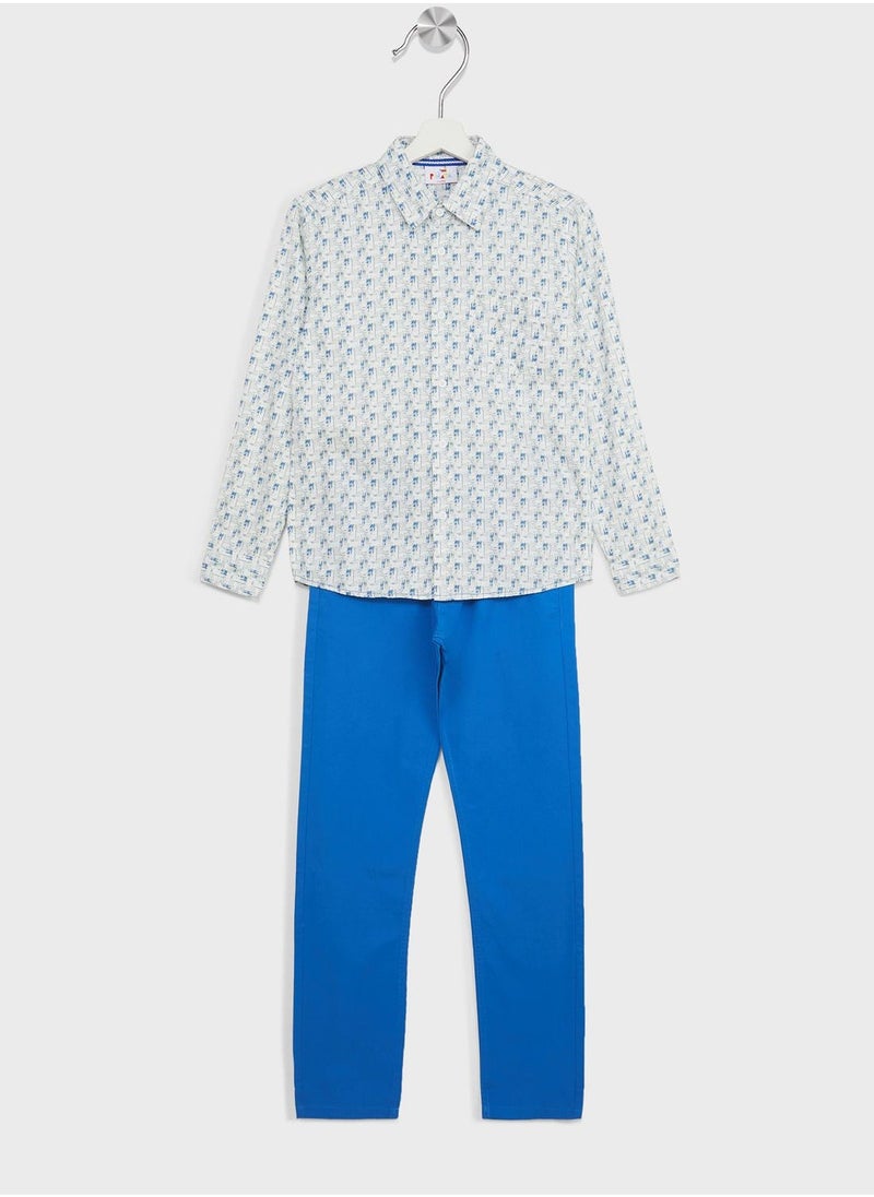 Pinata - Boys Printed Shirt And Pant Set - Image 1