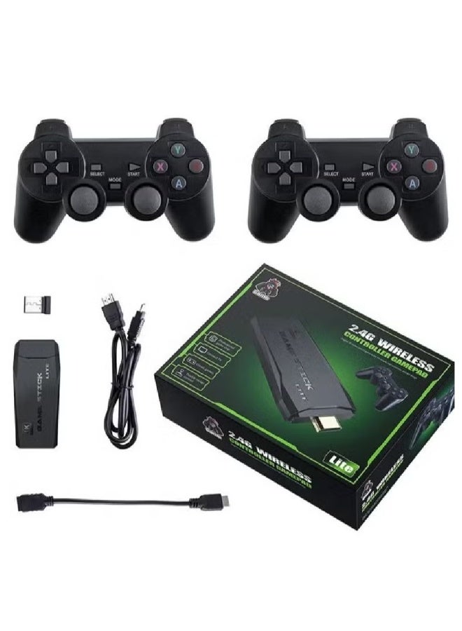 Games Game Console 4K HD Video Game Console 2.4G Dual Wireless Controller Classic 64GB Retro TV Game Console 10000 Game Stick - Image 1