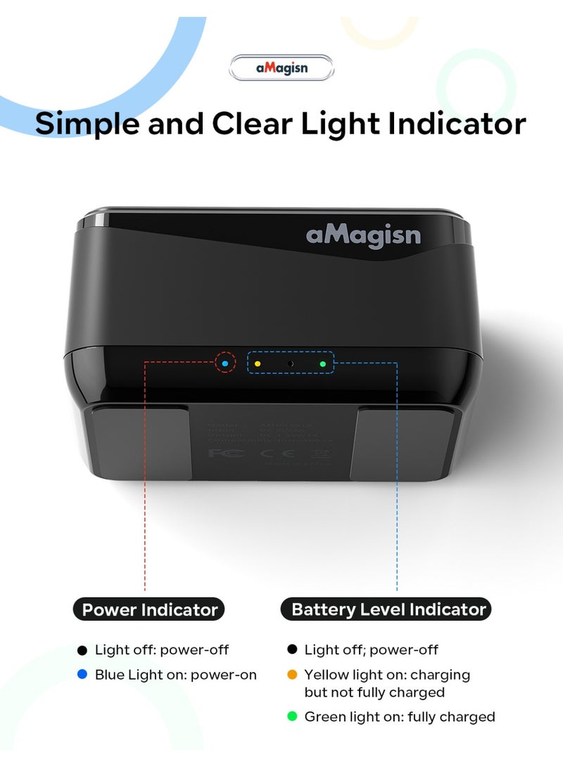 aMagisn Insta360 X4 Battery Charger Dock – 3-Bay Fast Charging Station with MicroSD Card Slots, Smart Safe Charging Base for 360X4 Action Camera - Image 5