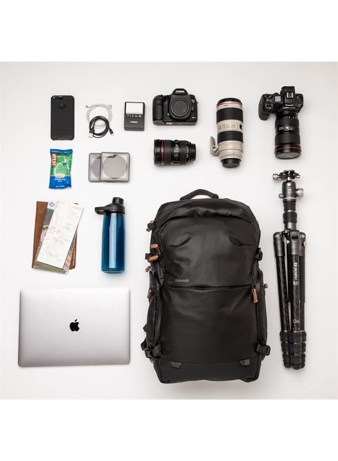 Shimoda حقيبة ظهر كاميرا مقاومة للماء Explore V2 35 - تناسب كاميرات DSLR، بطاريات وعدسات - وحدة كاميرا أساسية متوسطة V2 مدمجة - سوداء (520-160) - Image 2