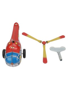 Thoraya Helicopter Clockwork Toy Metal Iron Vintage Winding Clockwork Plane Toy Wind Up Toy for Kids Children  - Image 1