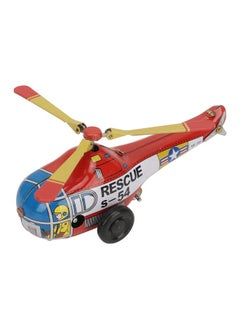 Thoraya Helicopter Clockwork Toy Metal Iron Vintage Winding Clockwork Plane Toy Wind Up Toy for Kids Children  - Image 2