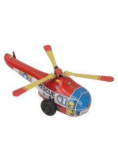 Thoraya Helicopter Clockwork Toy Metal Iron Vintage Winding Clockwork Plane Toy Wind Up Toy for Kids Children  - Image 5