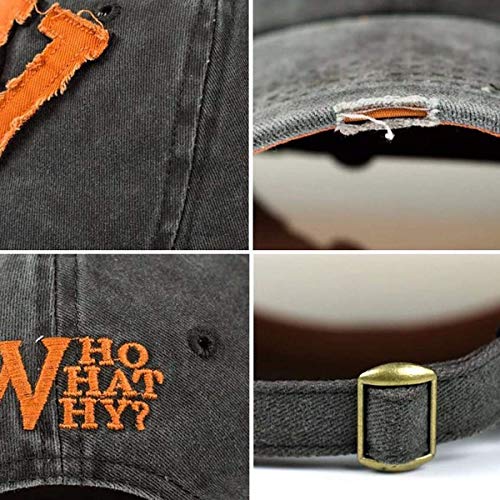 RR DESIGN Denim W Unisex Caps Vintage Adjustable Baseball Cap for Men Women (Faded Grey) - Image 5