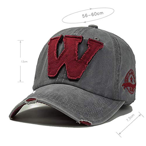 RR DESIGN Denim W Unisex Caps Vintage Adjustable Baseball Cap for Men Women (Faded Grey) - Image 2