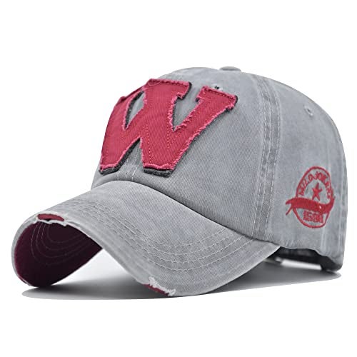 RR DESIGN Denim W Unisex Caps Vintage Adjustable Baseball Cap for Men Women (Faded Grey) - Image 4