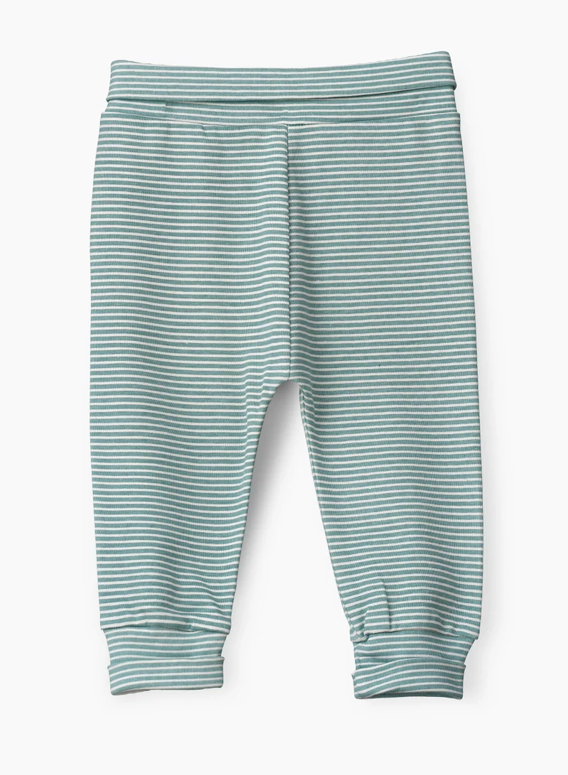 JAM Boys' Teal and White Striped Cotton Pants