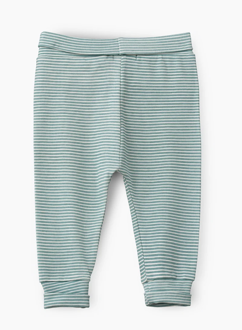 JAM Boys' Teal and White Striped Cotton Pants