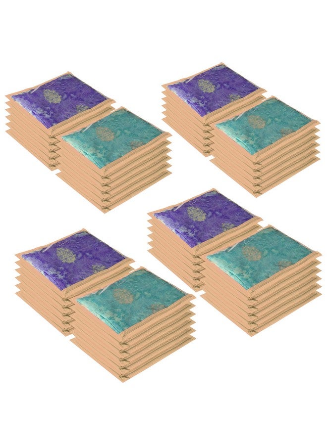 Kuber Industries Kuber Industries Pack of 48 Saree Cover | Dress Packing Bags with Zip | Saree Pouches for Storage | Clothes Organizer for Wardrobe | Beige - Image 1