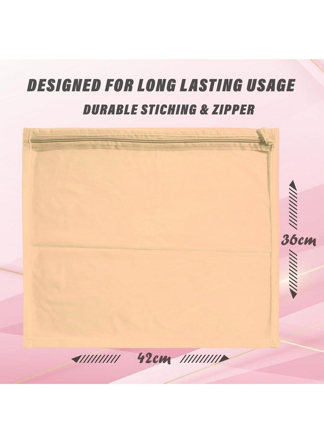 Kuber Industries Kuber Industries Pack of 48 Saree Cover | Dress Packing Bags with Zip | Saree Pouches for Storage | Clothes Organizer for Wardrobe | Beige - Image 3