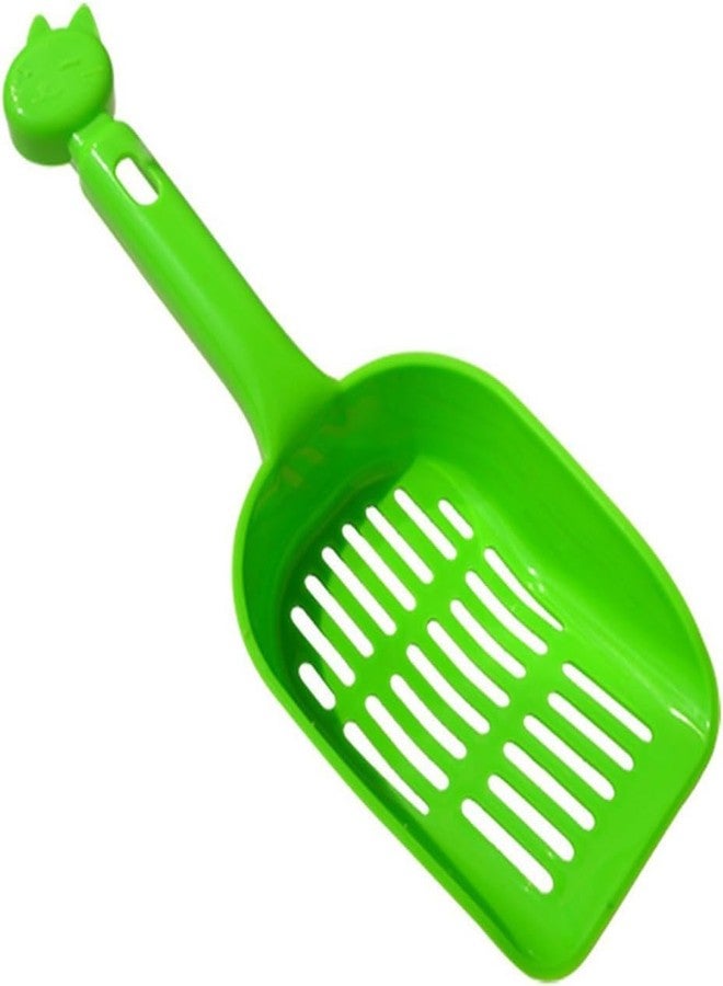 PET FUN Durable Cat Litter Scooper | Lightweight Poop Scoop for Cats | Sturdy Cat Litter Sifter with Comfortable Grip Handle | Suitable for All Litter Boxes (Green) - Image 1