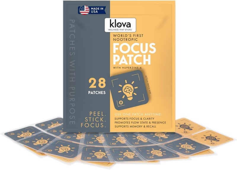 Klova Wellness Patches  Ditch The Pills Gummies  Tablets Patches are Highly Absorbable and Last Up to 8 Hours Nootropic Focus Patch - Image 1